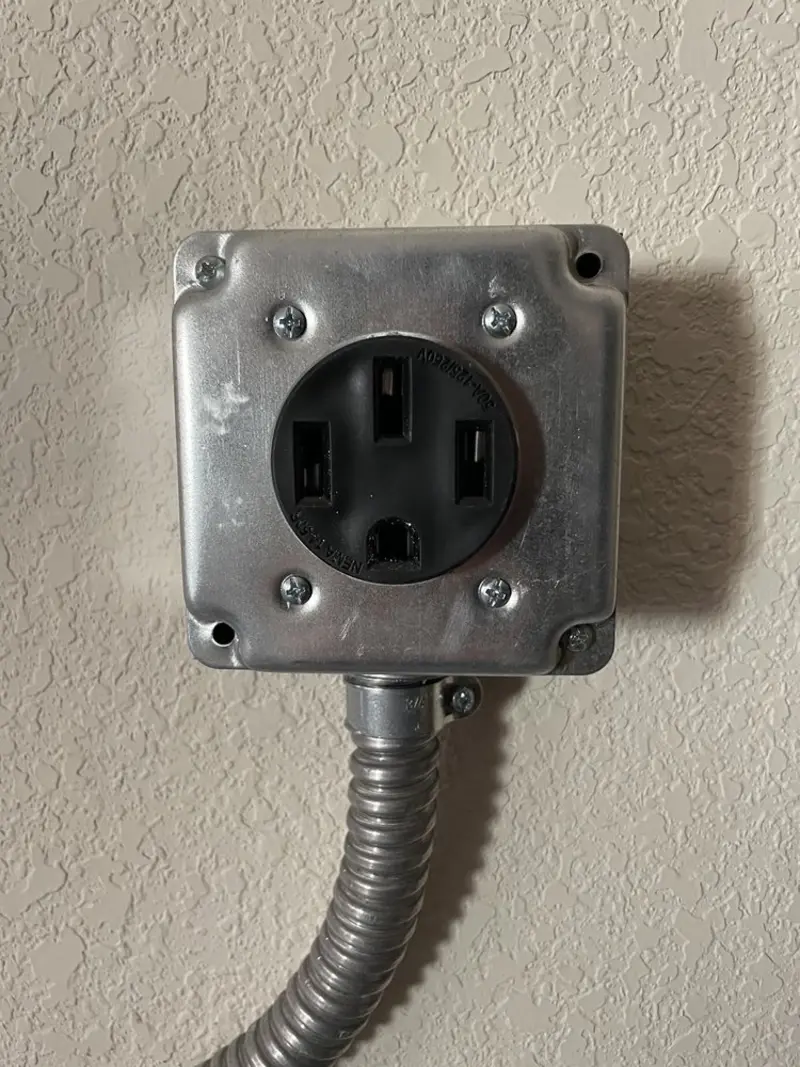 NEMA 14-50 outlet installed for Electrical Panel Upgrade in Anaheim